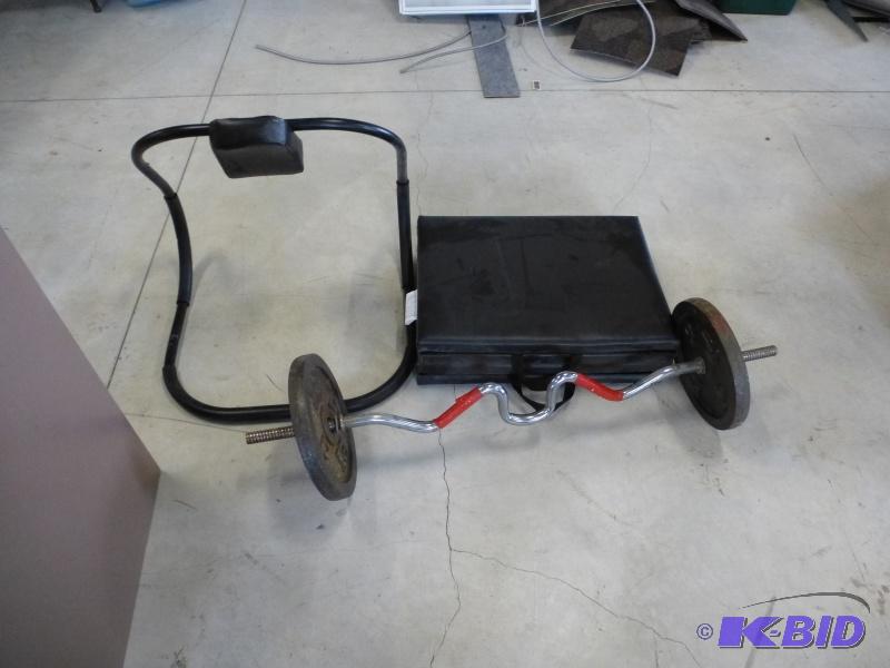 Abb crunch with dumbbell weight bar and pad ...