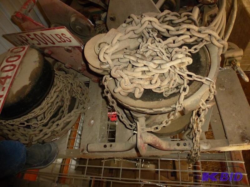 Overhead Chain Hoist Unknown capacity....