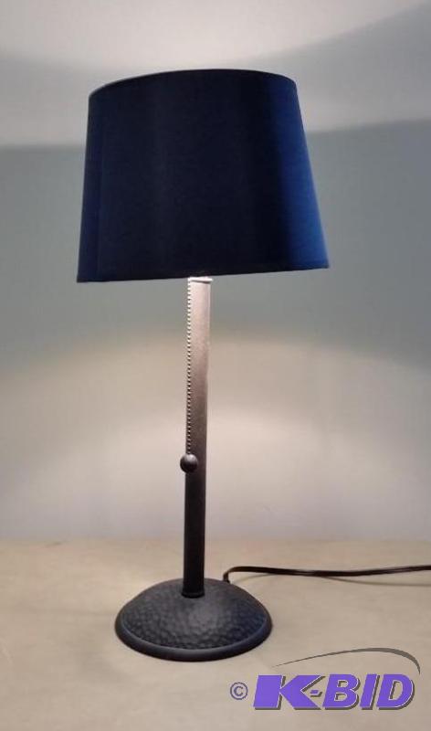 lot 56 image: Small Black Modern Table Lamp.  Tested Works.  As seen in Pictures.
