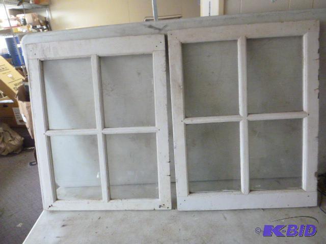lot 108 image: 2 Barn Windows Approximately 22 12" X 2...