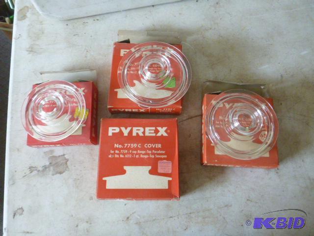 lot 188 image: 4 Pyrex Percolator&nbspCovers...