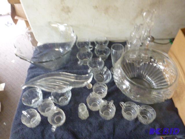 lot 48 image: Miscellaneous Glassware with 2 Punch Bowls...