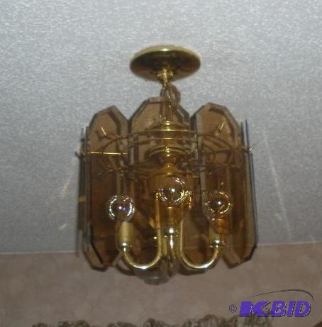 lot 90 image: Hanging Lights with Extra Glass...