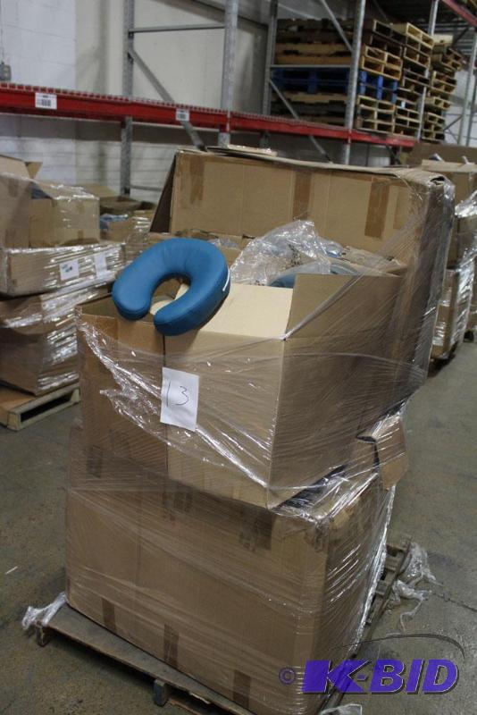 lot 13 image: Pallet of NEW massage table and massage chair...