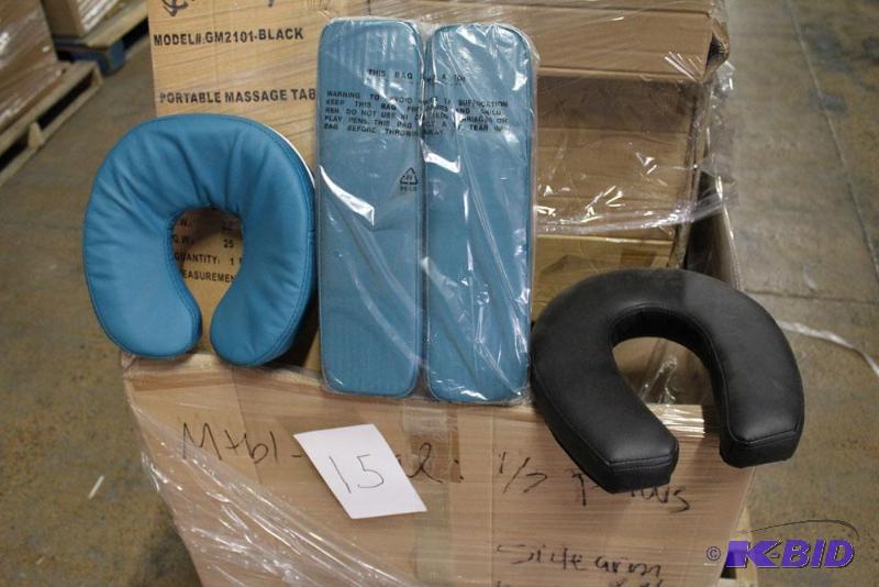 lot 15 image: Pallet of NEW massage table and massage chair...
