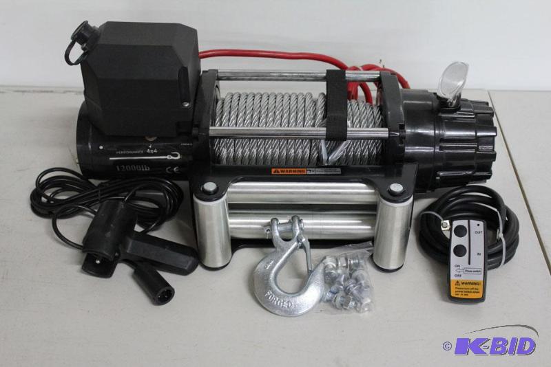 lot 47 image: 12,000lb Recovery winch for Jeep, Truck, 4x4 ...