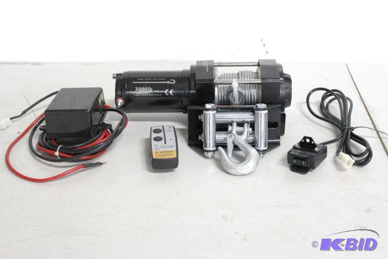 lot 55 image: 3,000lb ATUTV winch. 2 bolt mounting pattern...
