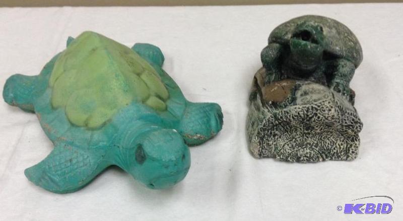 lot 101 image: Two Turtle Garden Statues
