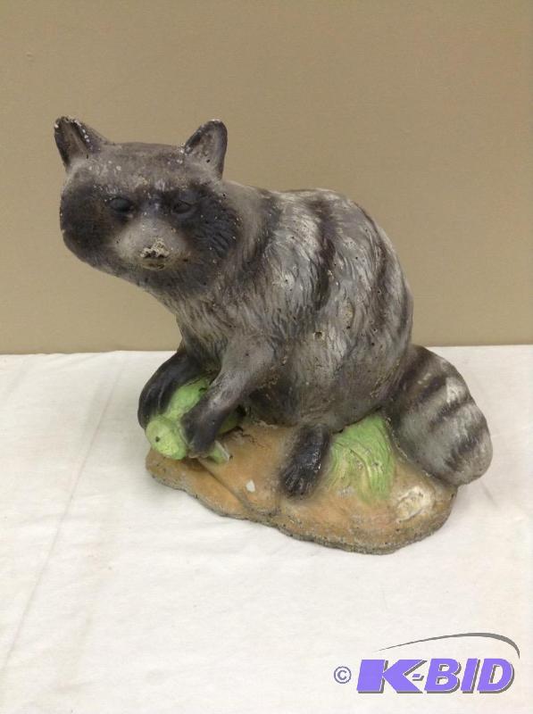lot 103 image: Raccoon Garden Statue