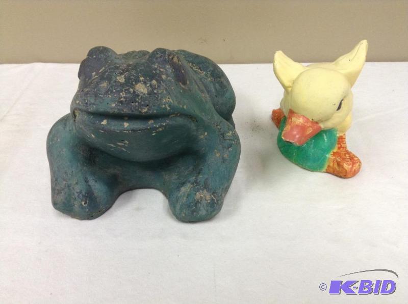 lot 105 image: Frog & Duck Garden Statues