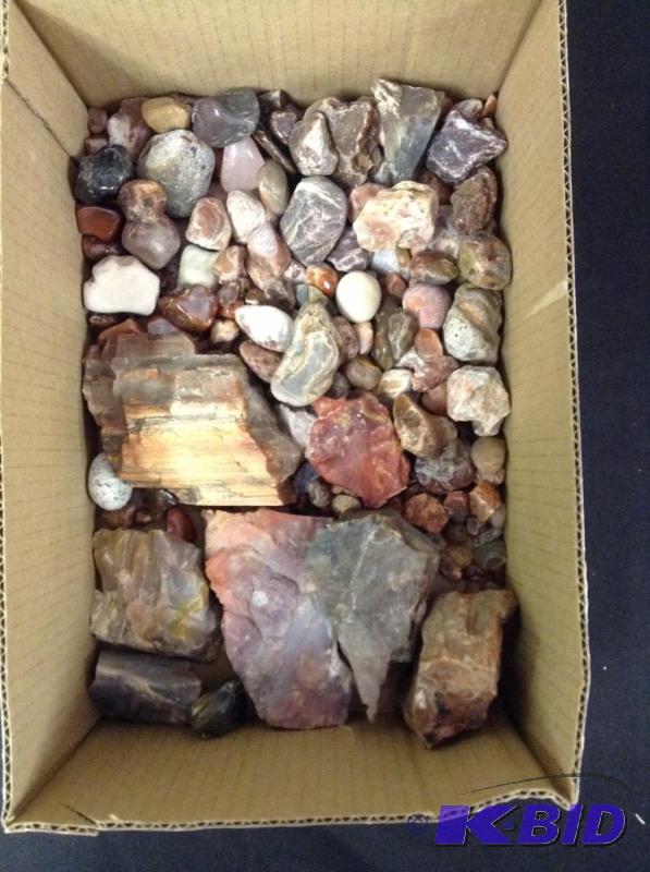 lot 134 image: Collection of Petrified Wood & Agates