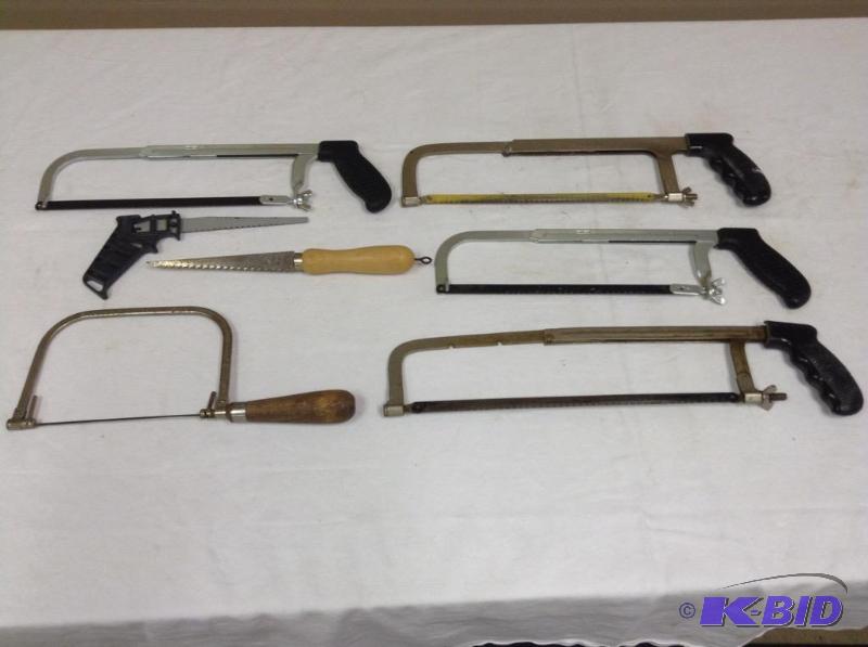lot 135 image: Assortment of Hacksaws and Coping Saw