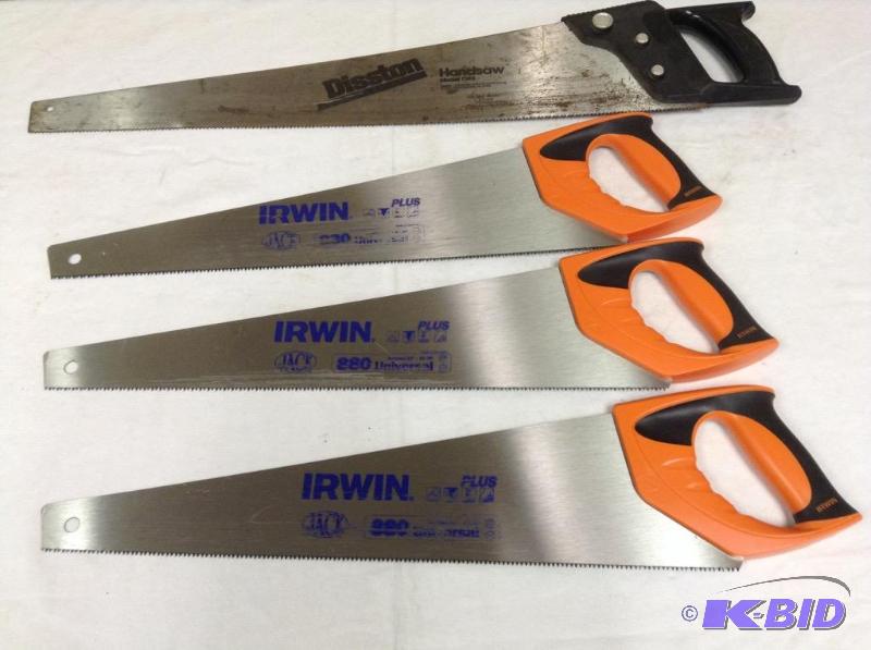 lot 136 image: Irwin & Disston Handsaws