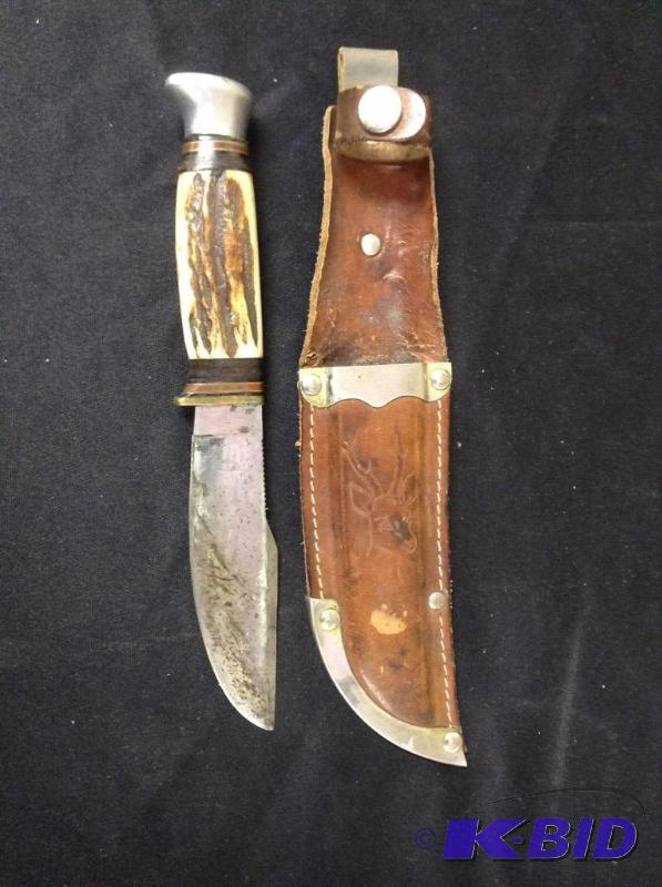 lot 139 image: J. A. Hellberg Sweden Hunting Knife & Sheath