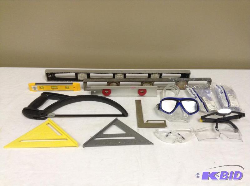 lot 151 image: Assortment of Tools. Levels & Glasses