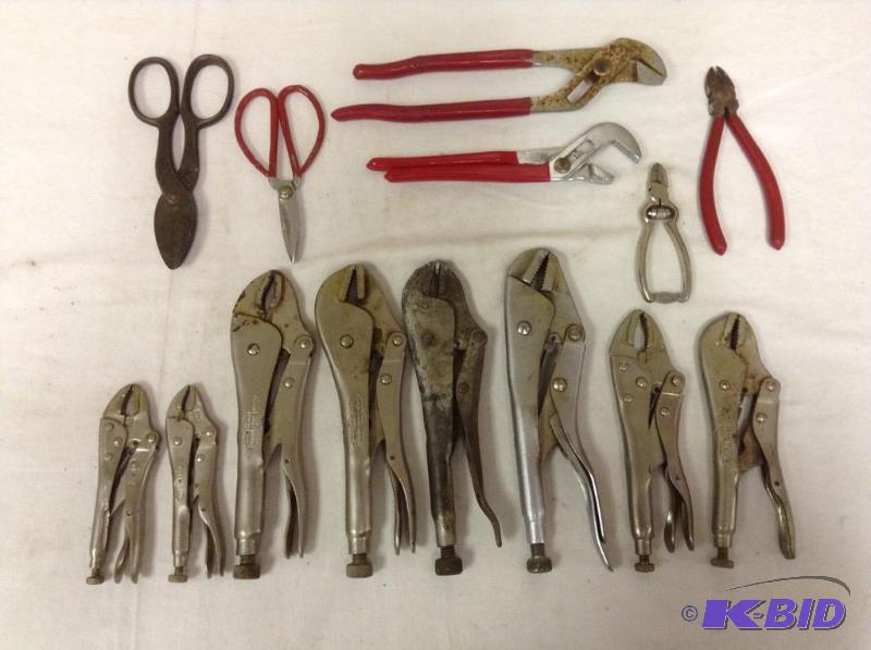 lot 157 image: Vice Grips, Pliers and Scissors