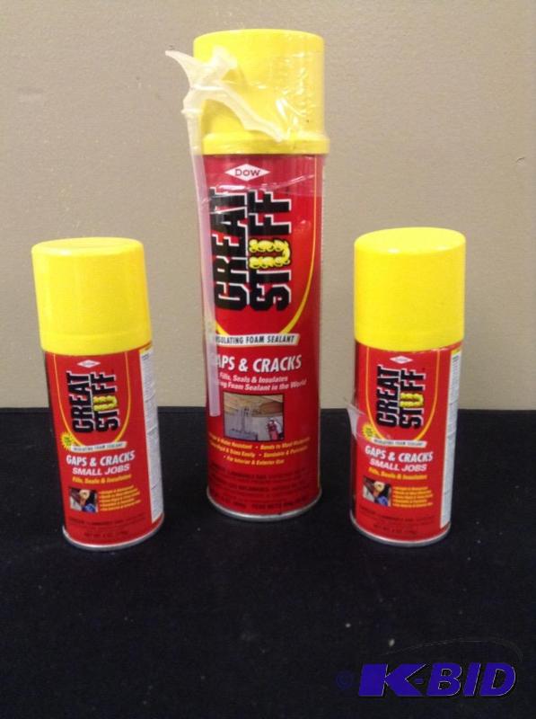 lot 178 image: 3 Cans of Dow Great Stuff