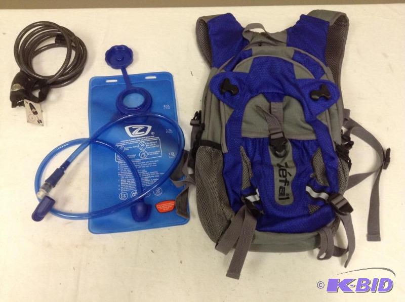 lot 181 image: Zefal Hydro Two Hydration Pack and Bike Lock