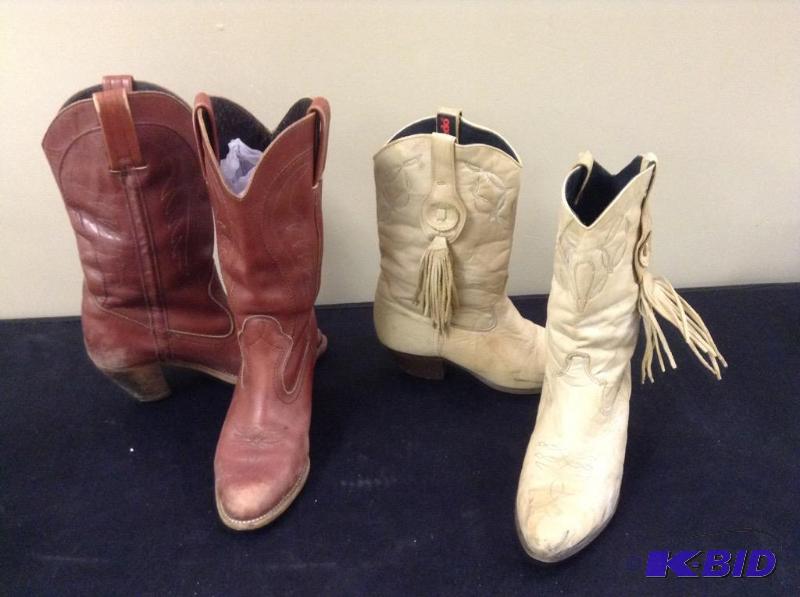 lot 19 image: 2 Pair Womens Cowboy Boots - Laredo