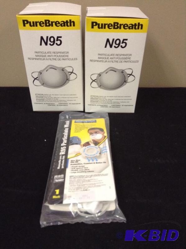 lot 20 image: Pure Breath Respirator Masks