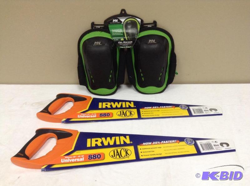 lot 24 image: Irwin 880 Saws & Gel Rocker Knee Pads