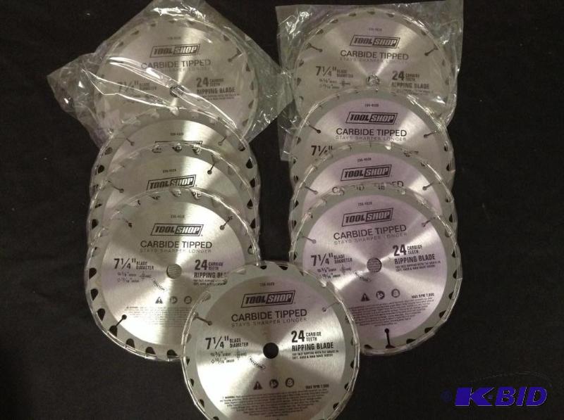 lot 26 image: 9 Tool Shop 7 14 Carbide Tipped Saw Blades