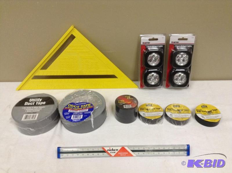 lot 32 image: Lights, Duct Tape, Electrical Tape & More