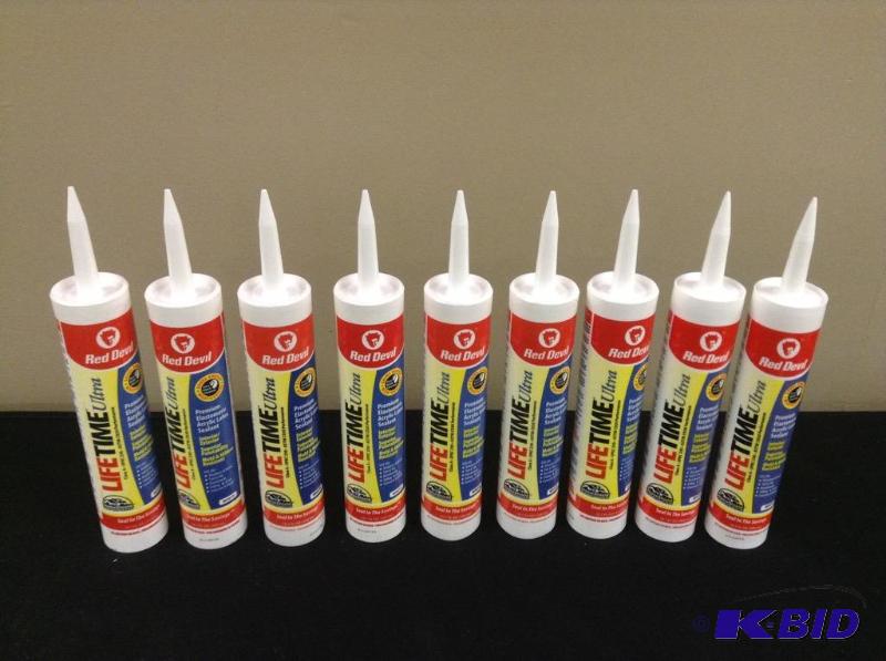 lot 34 image: 9 Tubes of Red Devil Lifetime Ultra Sealant