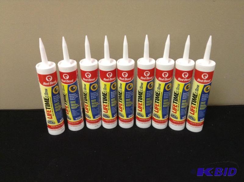 lot 40 image: (9) Tubes of Red Devil Lifetime Ultra Sealant