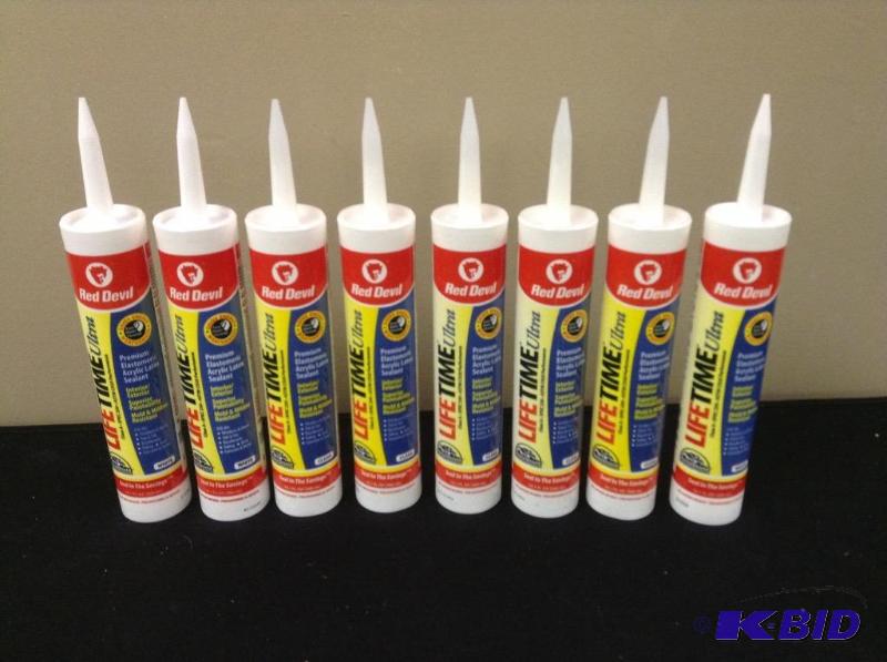 lot 44 image: (8) Tubes of Red Devil Lifetime Ultra Sealant