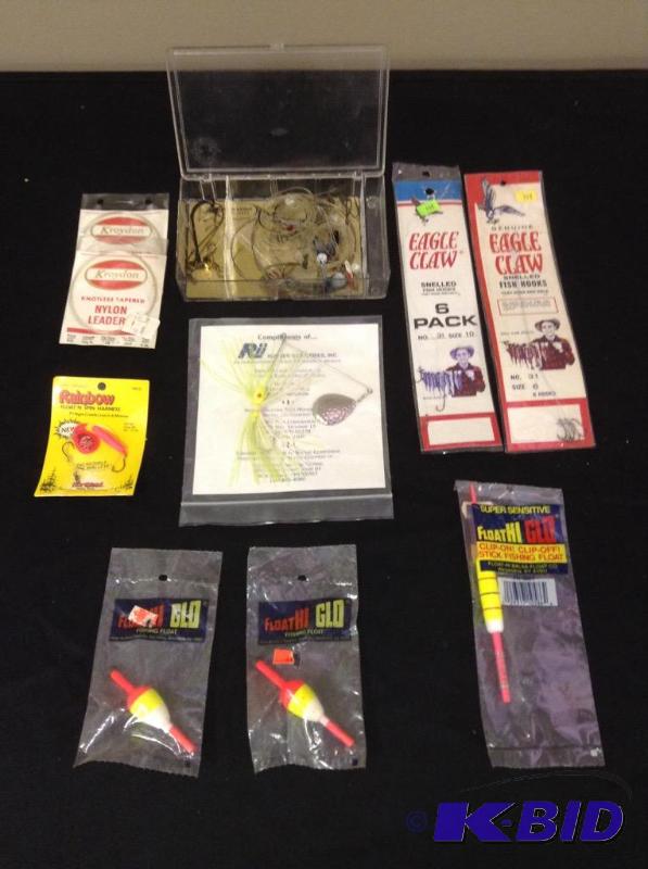 lot 76 image: Lot of Fishing Lures, Hooks, Leaders 