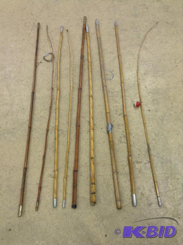 lot 84 image: 3 Bamboo Fishing Poles