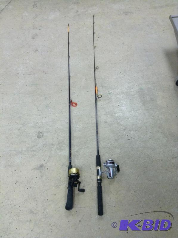 lot 85 image: 2 Fishing Rods w Reels - Daiwa Berkley