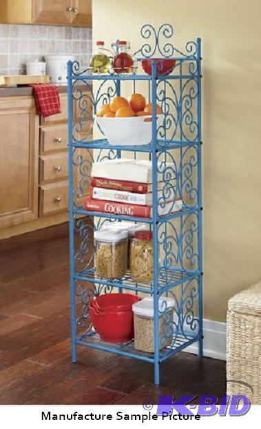 lot 156 image: Five Tier Scrolled Rack - Blue - Gives you ef...