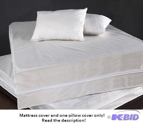 lot 165 image: Perma Fresh Mattress Cover and Pillow Cover -...