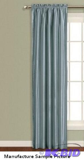 lot 168 image: One Lined Rod Pocket Panel - Anna - Blue - 54...