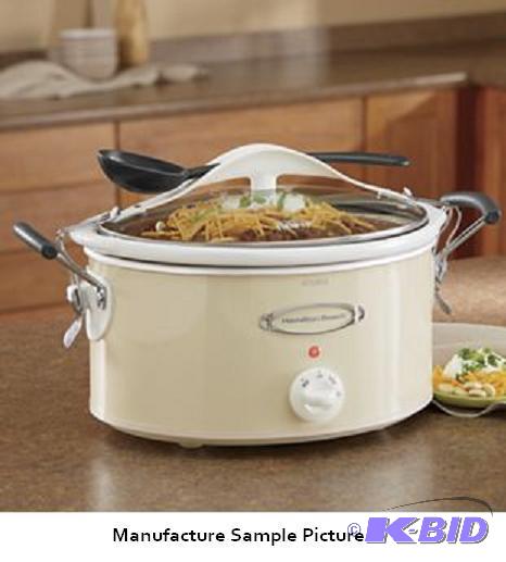 lot 187 image: Hamilton Beach Stay or Go 6 Quart Slow Cooker...