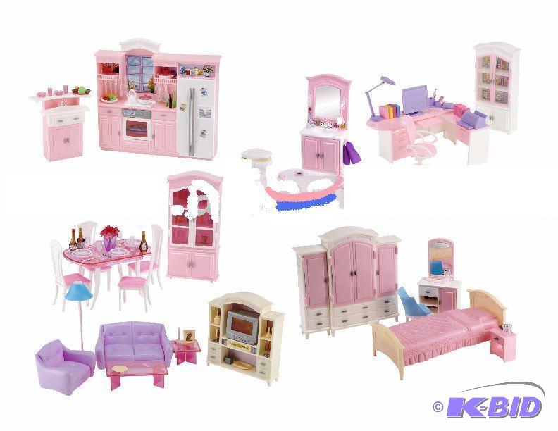 lot 188 image: Dollhouse Furniture - 6 in 1 Playset - Couch ...