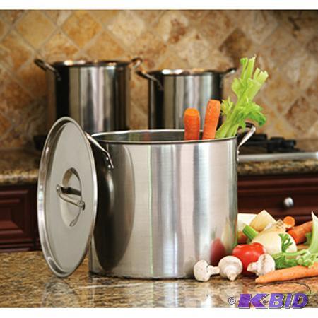 lot 24 image: Gibson Home Melville Five Piece Stock Pot Set...