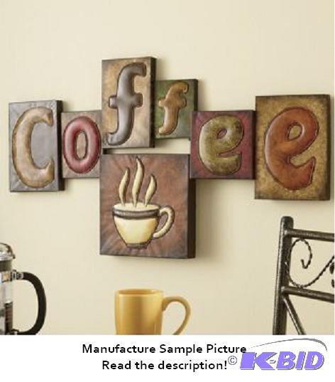 lot 59 image: Coffee Bistro Wall Art - Kick back in your ki...