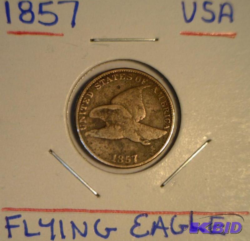Lot 14- 1857 Flying Eagle Cent Nice Grade