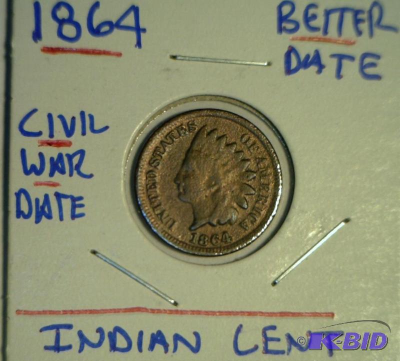 Lot 17- 1864 and 1859 Indian Head Cents Better Dates