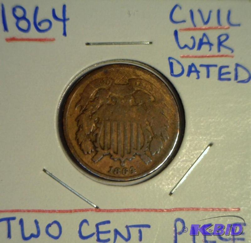 Lot 18- 1864 Two Cent Piece