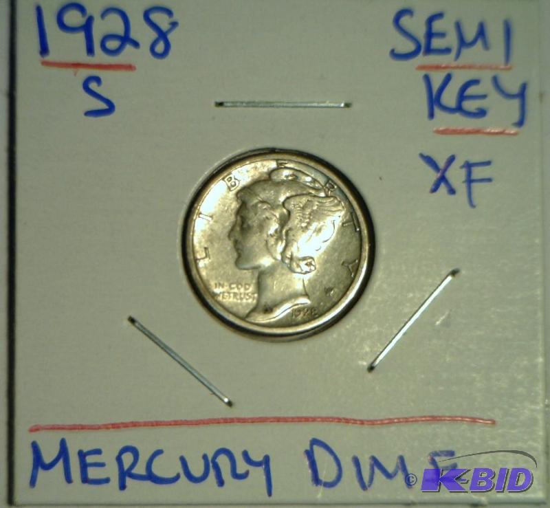Lot 29- 1928-S Mercury Dime Semi Key Date Nice X