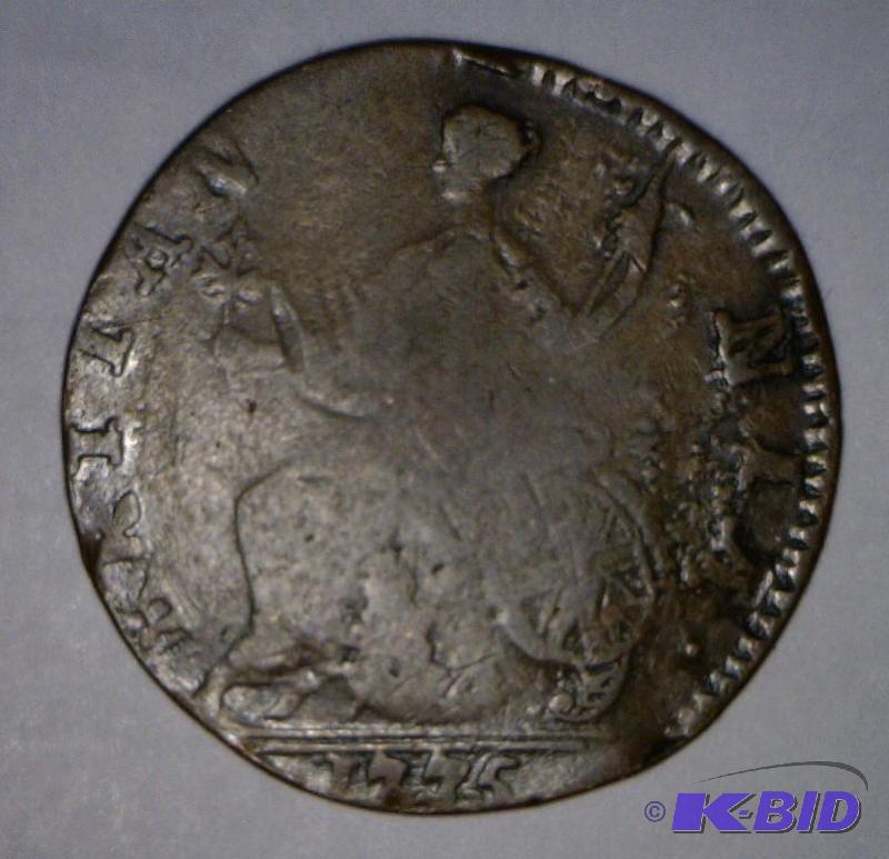 Lot 4- 1775 Vintage Great Britain George III Half Penny