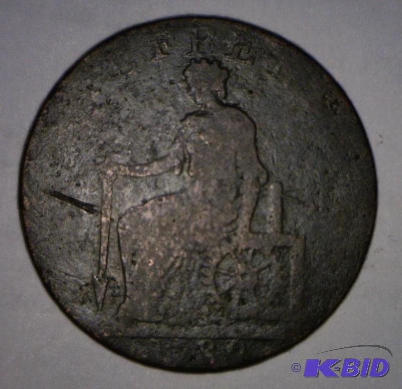 Lot 6- 1780 Vintage Cheshire Maccesfield Condor Token Half Penny