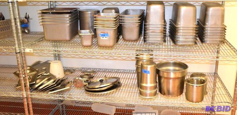 lot 104 image: Stainless Steel Containers with various sized...