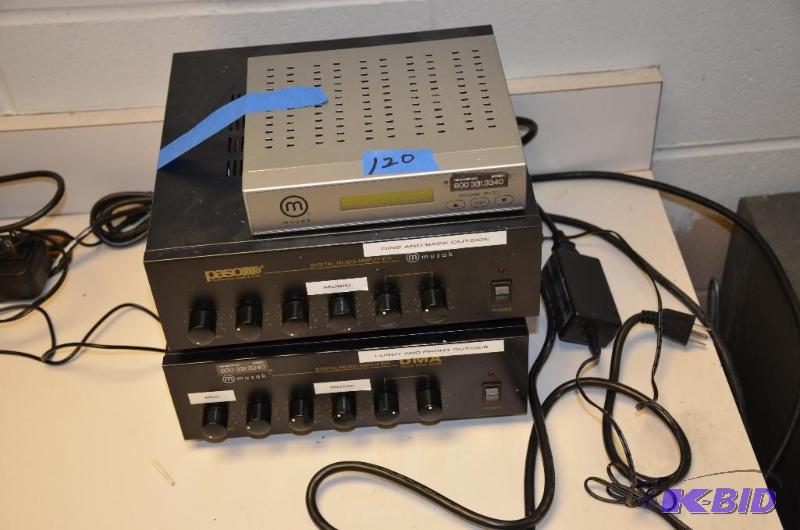 lot 120 image: Muzak Serial no. 22117 2 Digital Music amps c...
