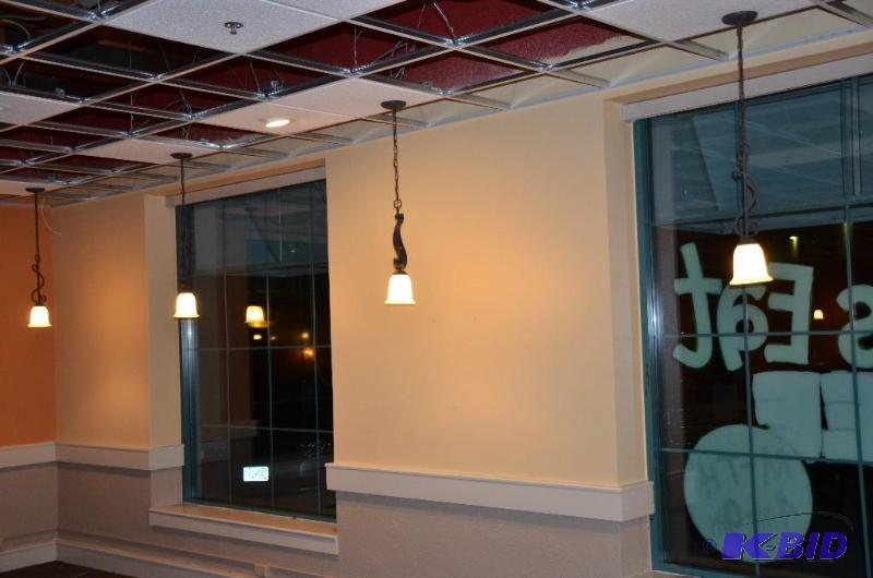 lot 136 image: Hanging Light Fixtures - North wall Qty 4 &nb...