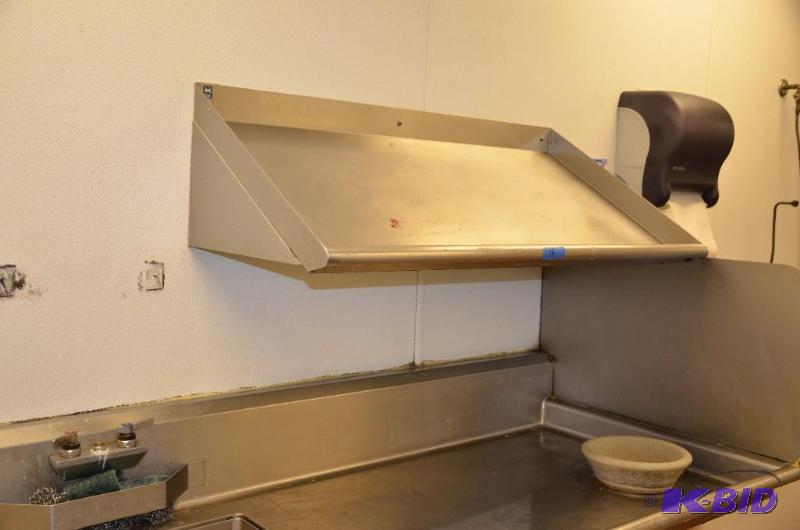 lot 15 image: Slanted Stainless Steel shelf. &nbspNSF 20 1...